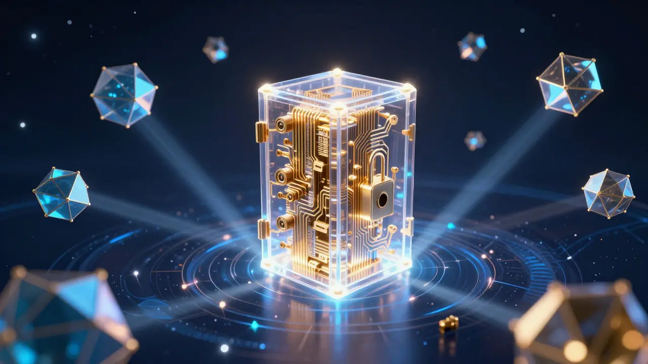 Cofre digital conectado a rede descentralizada global segura